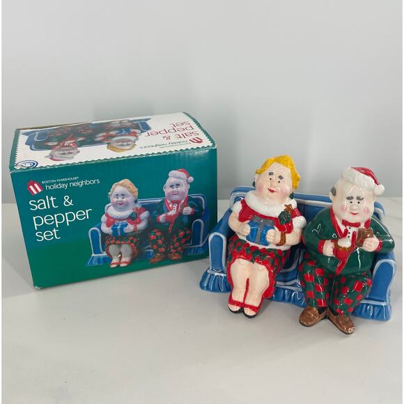 Christmas Salt & Pepper Set by Boston Warehouse Holiday Neighbors - Picture 8 of 9